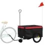 Schwarz-roter Fahrradanhänger aus Eisen, 30 kg von , Fahrradanhänger - Ref: Foro24-94097, Preis: 87,52 €, Rabatt: %