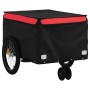 Schwarz-roter Fahrradanhänger aus Eisen, 30 kg von , Fahrradanhänger - Ref: Foro24-94097, Preis: 89,16 €, Rabatt: %