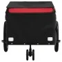Schwarz-roter Fahrradanhänger aus Eisen, 30 kg von , Fahrradanhänger - Ref: Foro24-94097, Preis: 87,52 €, Rabatt: %