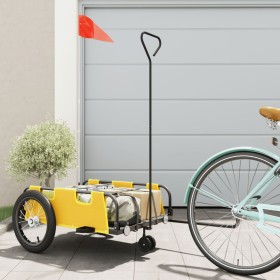 Fahrradanhänger aus Eisen und gelbem Oxford-Stoff von , Fahrradanhänger - Ref: Foro24-94190, Preis: 80,16 €, Rabatt: %