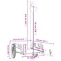 Fahrradanhänger aus Eisen und gelbem Oxford-Stoff von , Fahrradanhänger - Ref: Foro24-94190, Preis: 80,16 €, Rabatt: %