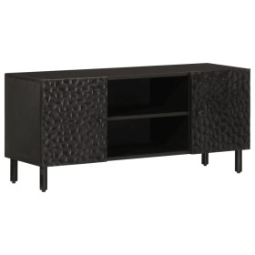Massiver TV-Schrank aus schwarzem Mangoholz, 105 x 33 x 46 cm von , TV-Möbel - Ref: Foro24-356819, Preis: 101,59 €, Rabatt: %