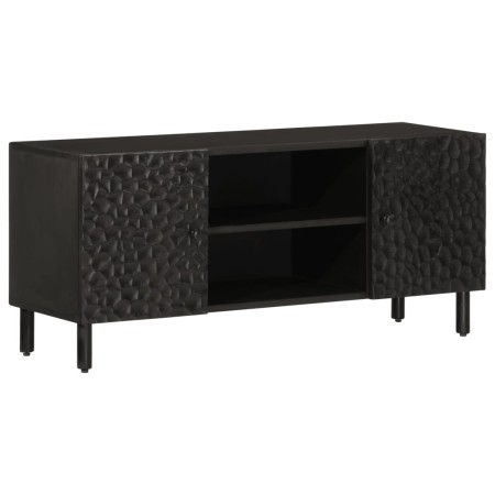 Mueble de TV madera maciza de mango negro 105x33x46 cm de , Muebles TV - Ref: Foro24-356819, Precio: 101,52 €, Descuento: %
