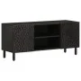 Mueble de TV madera maciza de mango negro 105x33x46 cm de , Muebles TV - Ref: Foro24-356819, Precio: 87,70 €, Descuento: %