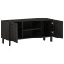 Mueble de TV madera maciza de mango negro 105x33x46 cm de , Muebles TV - Ref: Foro24-356819, Precio: 101,52 €, Descuento: %
