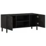 Mueble de TV madera maciza de mango negro 105x33x46 cm de , Muebles TV - Ref: Foro24-356819, Precio: 87,70 €, Descuento: %