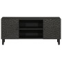Mueble de TV madera maciza de mango negro 105x33x46 cm de , Muebles TV - Ref: Foro24-356819, Precio: 101,52 €, Descuento: %
