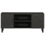 Mueble de TV madera maciza de mango negro 105x33x46 cm de , Muebles TV - Ref: Foro24-356819, Precio: 87,70 €, Descuento: %