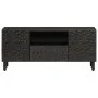 Massiver TV-Schrank aus schwarzem Mangoholz, 105 x 33 x 46 cm von , TV-Möbel - Ref: Foro24-356833, Preis: 91,68 €, Rabatt: %