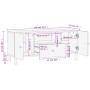 Massiver TV-Schrank aus schwarzem Mangoholz, 105 x 33 x 46 cm von , TV-Möbel - Ref: Foro24-356833, Preis: 92,58 €, Rabatt: %