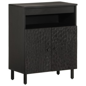 Sideboard aus massivem schwarzem Mangoholz, 60 x 33 x 75 cm von , Sideboards - Ref: Foro24-356844, Preis: 102,84 €, Rabatt: %