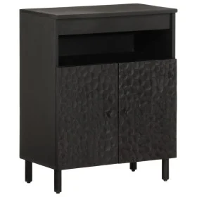 Sideboard aus massivem schwarzem Mangoholz, 60 x 33 x 75 cm von , Sideboards - Ref: Foro24-356844, Preis: 101,35 €, Rabatt: %