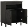Solid black mango wood sideboard 60x33x75 cm by , Sideboards - Ref: Foro24-356844, Price: 101,35 €, Discount: %