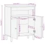 Solid black mango wood sideboard 60x33x75 cm by , Sideboards - Ref: Foro24-356844, Price: 101,35 €, Discount: %