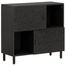 Sideboard aus massivem schwarzem Mangoholz, 80 x 33 x 75 cm von , Sideboards - Ref: Foro24-356846, Preis: 119,40 €, Rabatt: %