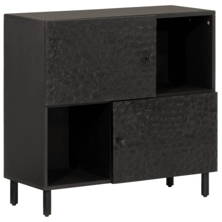 Aparador madera maciza de mango negro 80x33x75 cm de , Aparadores - Ref: Foro24-356846, Precio: 120,98 €, Descuento: %