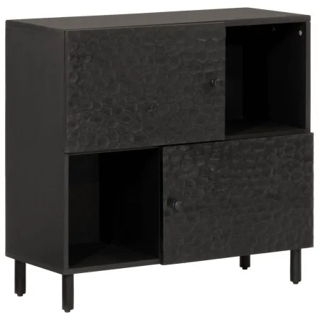 Sideboard aus massivem schwarzem Mangoholz, 80 x 33 x 75 cm von , Sideboards - Ref: Foro24-356846, Preis: 119,29 €, Rabatt: %