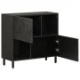 Sideboard aus massivem schwarzem Mangoholz, 80 x 33 x 75 cm von , Sideboards - Ref: Foro24-356846, Preis: 119,29 €, Rabatt: %