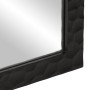 Espejo de baño madera maciza mango y vidrio negro 50x70x2,5 cm