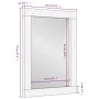 Badezimmerspiegel aus massivem Mangoholz und schwarzem Glas, 50 x 70 x 2,5 cm von , Spiegel - Ref: Foro24-356850, Preis: 65,8...