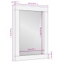 Espejo de baño madera maciza mango y vidrio negro 50x70x2,5 cm de , Espejos - Ref: Foro24-356850, Precio: 65,87 €, Descuento: %