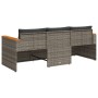 3-Sitzer-Gartensofa mit grauen synthetischen Rattankissen von , Outdoor-Sofas - Ref: Foro24-365830, Preis: 226,60 €, Rabatt: %