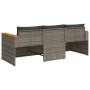 Sofá de jardín de 3 plazas con cojines ratán sintético gris de , Sofás de exterior - Ref: Foro24-365830, Precio: 274,85 €, De...