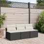 Garden sofa without armrests 2 pcs and black PE rattan cushions by , Outdoor sofas - Ref: Foro24-365832, Price: 158,86 €, Dis...