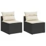 Garden sofa without armrests 2 pcs and black PE rattan cushions by , Outdoor sofas - Ref: Foro24-365832, Price: 158,86 €, Dis...