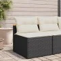 Garden sofa without armrests 2 pcs and black PE rattan cushions by , Outdoor sofas - Ref: Foro24-365832, Price: 158,86 €, Dis...