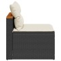Garden sofa without armrests 2 pcs and black PE rattan cushions by , Outdoor sofas - Ref: Foro24-365832, Price: 138,40 €, Dis...