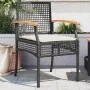 Sillas de jardín con cojín 2 uds ratán PE negro y madera acacia de , Sillas de jardín - Ref: Foro24-366247, Precio: 119,94 €,...