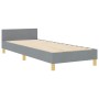 Estructura de cama con cabecera Gris claro 100 x 200 cm tela