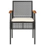 Gartenstühle mit Kissen, 2 Stück, schwarzes PE-Rattan und Akazienholz von , Gartenstühle - Ref: Foro24-366247, Preis: 104,75 ...