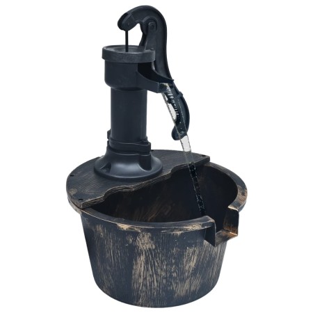 Tonnenförmiger Gartenbrunnen mit Pumpe von vidaXL, Brunnen und Wasserfälle - Ref: Foro24-48231, Preis: 43,08 €, Rabatt: %