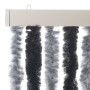 Cortina antimoscas chenilla gris y negro 100x230 cm