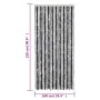 Gray and black chenille fly curtain 100x230 cm by , Mosquito nets for windows - Ref: Foro24-377331, Price: 65,98 €, Discount: %