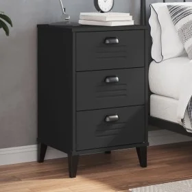 Mesita de noche VIKEN madera de ingeniería negra de , Mesitas de noche - Ref: Foro24-374912, Precio: 64,83 €, Descuento: %