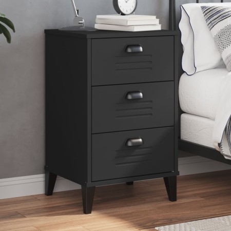 VIKEN nightstand black engineered wood by , Nightstands - Ref: Foro24-374912, Price: 65,57 €, Discount: %