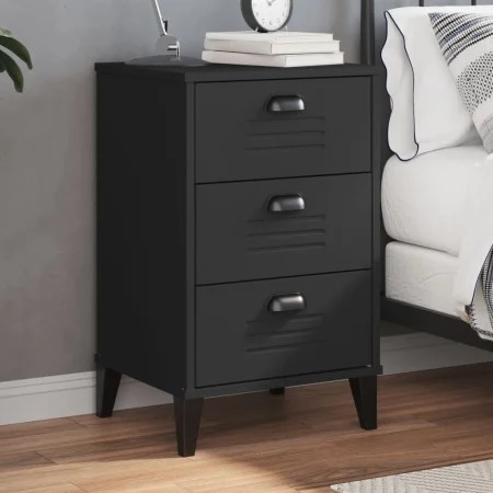 VIKEN nightstand black engineered wood by , Nightstands - Ref: Foro24-374912, Price: 64,83 €, Discount: %