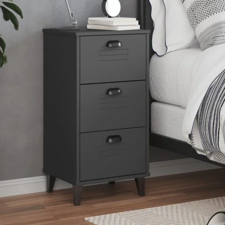 VIKEN bedside table in anthracite gray engineered wood by , Nightstands - Ref: Foro24-374919, Price: 77,51 €, Discount: %