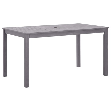 Mesa de jardín madera maciza de acacia gris lavado 140x80x74 cm en Mesas de jardín | Comprar online en Foro24