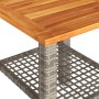 Gartentisch aus synthetischem Rattan, graues Akazienholz, 40 x 40 x 42 cm von , Gartentische - Ref: Foro24-366264, Preis: 41,...
