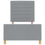 Estructura de cama con cabecera Gris claro 100 x 200 cm tela