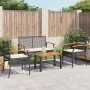 Garden set with cushions 4 pieces black synthetic rattan by , Garden sets - Ref: Foro24-366266, Price: 227,07 €, Discount: %