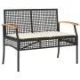 Gartenset mit Kissen 4-teilig aus schwarzem synthetischem Rattan von , Gartensets - Ref: Foro24-366266, Preis: 227,07 €, Raba...