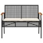 Garden set with cushions 4 pieces black synthetic rattan by , Garden sets - Ref: Foro24-366266, Price: 191,82 €, Discount: %