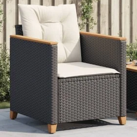 Gartenstuhl mit schwarzen synthetischen Rattankissen von , Gartenstühle - Ref: Foro24-366321, Preis: 92,63 €, Rabatt: %