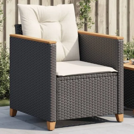 Gartenstuhl mit schwarzen synthetischen Rattankissen von , Gartenstühle - Ref: Foro24-366321, Preis: 92,63 €, Rabatt: %