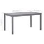 Mesa de jardín madera maciza de acacia gris lavado 140x80x74 cm